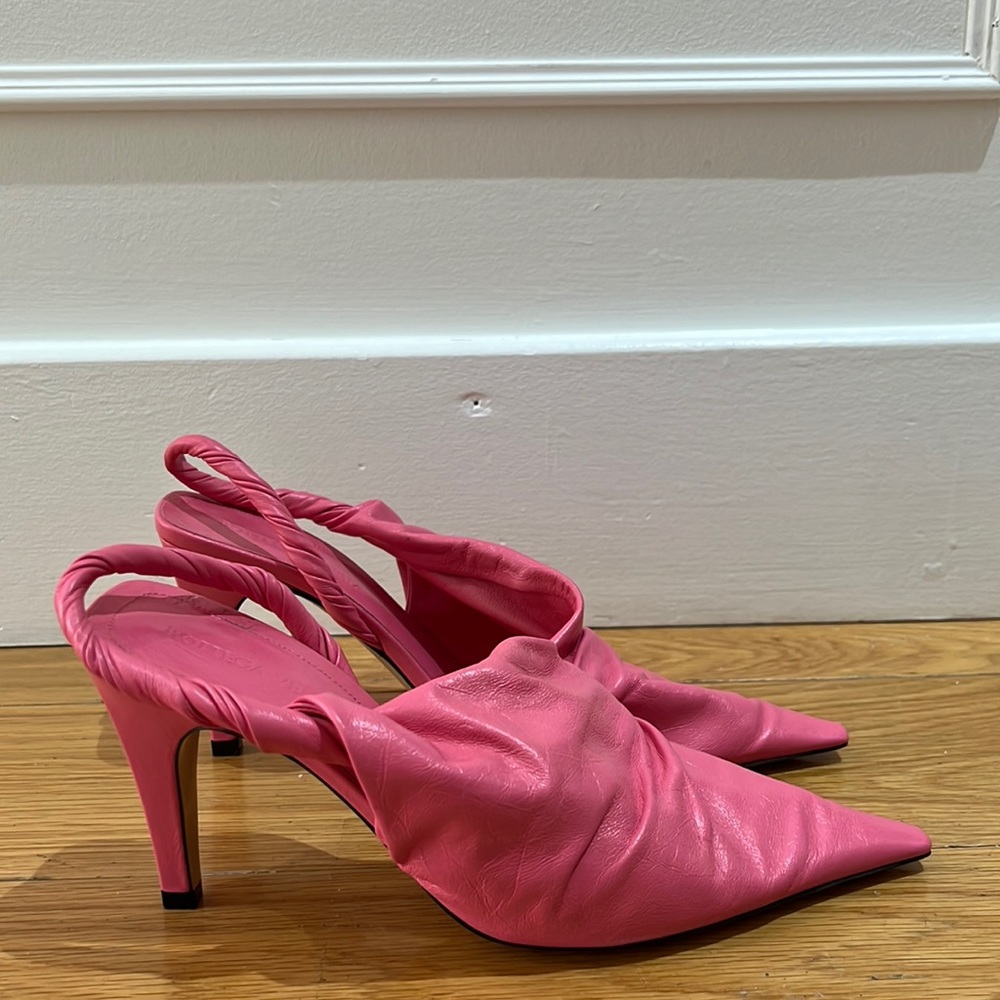 Bottega Veneta D’Orsay Pink Slingback Heels
